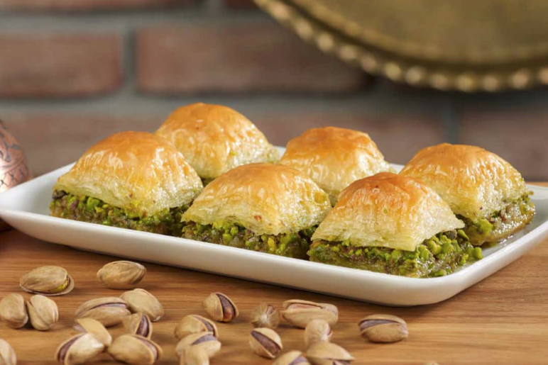 Forty layers of pistachio baklava